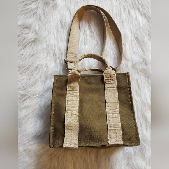 Zara Handbags - Zara olive green canvas bag